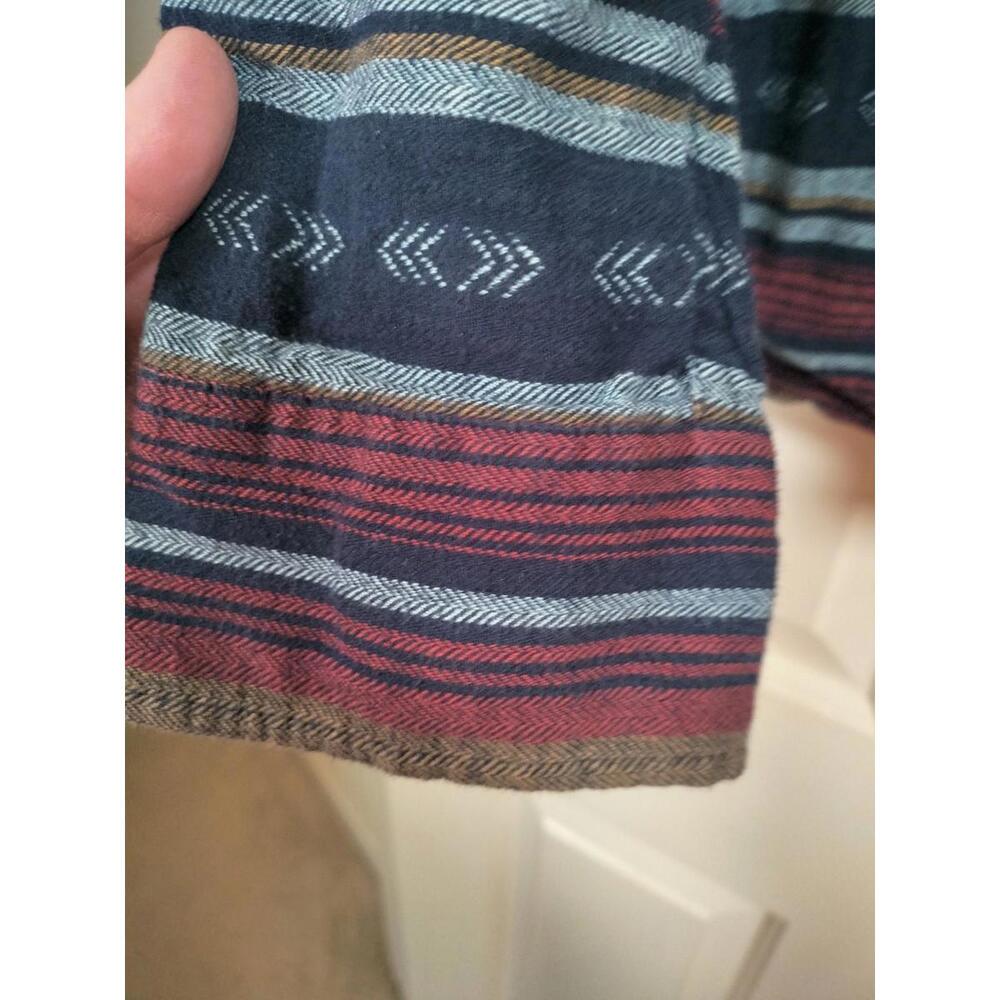 Goodfellow & Co Men’s Large Flannel Shirt Southwestern Aztec Stripe Long‎ Sleeve - Picture 9 of 11
